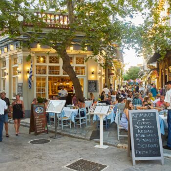 Plaka Athens | Greece Outdoor dining in Palka Athens during Spring City Break