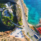 Athens Riviera | Greece Lake Vouliagmeni from above in the South suberbs of Athens makes it an ideal destination for a spring City Break