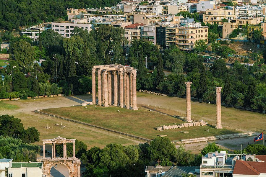 The remaining ruins of the Temple of Olympian Xeus in Athens is worth visiting in the winter The temple of Olympian Zeus in Athens City Center is an ideal site to visit in the winter
